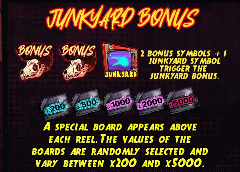 Rumble Mutts slot game junkyard bonus